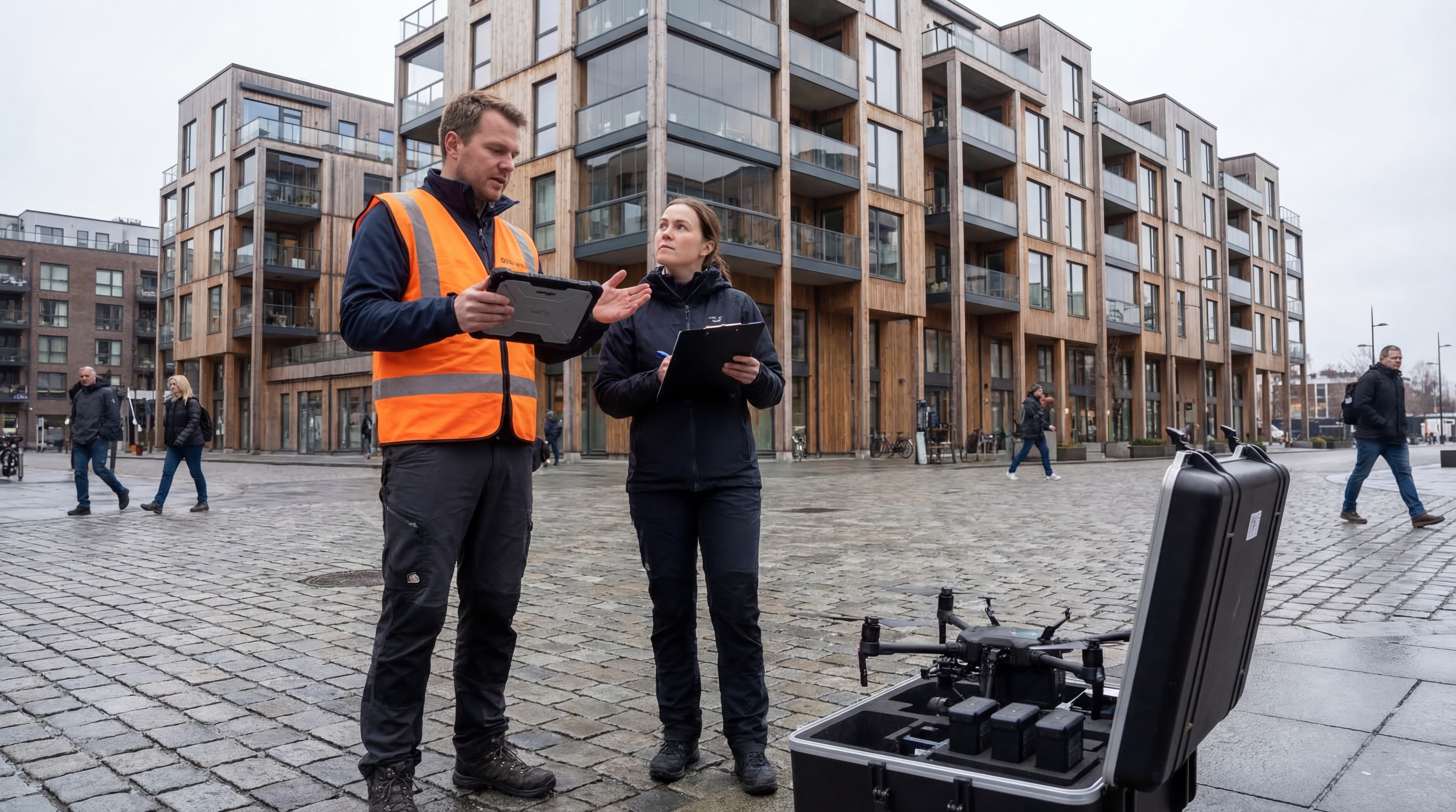 Fremtidens fasadevedlikehold: slik erstatter droner tradisjonelt stillas