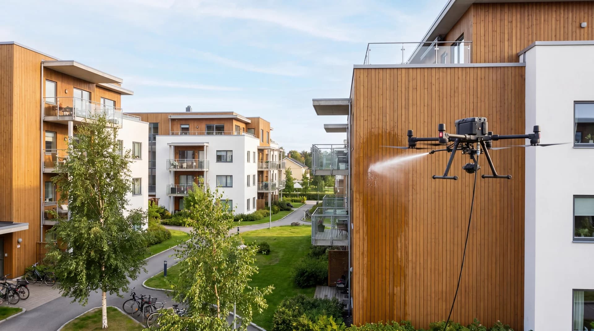 Eiendomsforvalter og dronevasking av næringsbygg