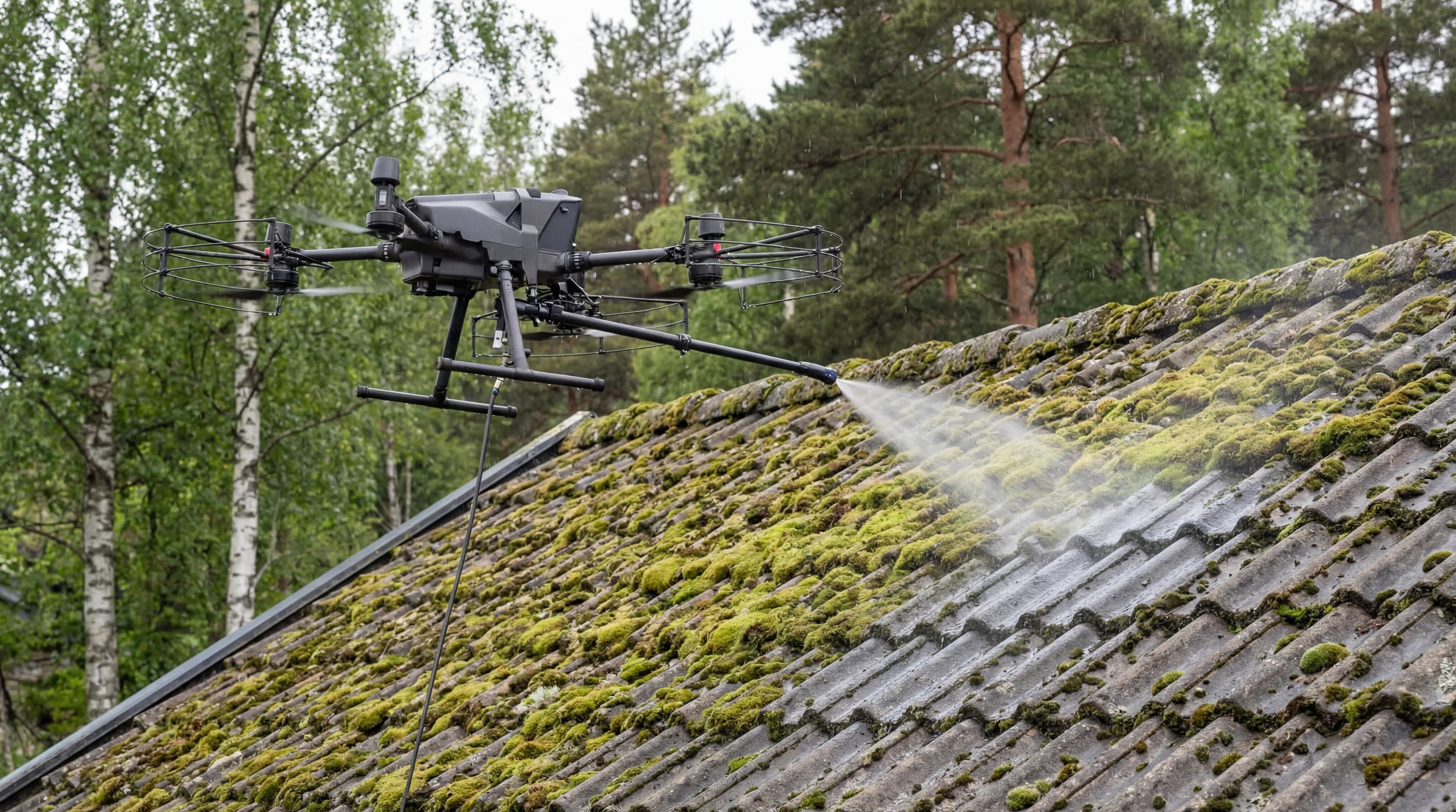 Profesjonell mosefjerner og mosebehandling for tak